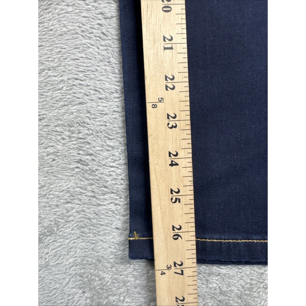 NWT Etica Women's Blue Mid Rise Jeans Front Zip Skinny Tapered Leg - Size 3 - - Picture 2 of 7